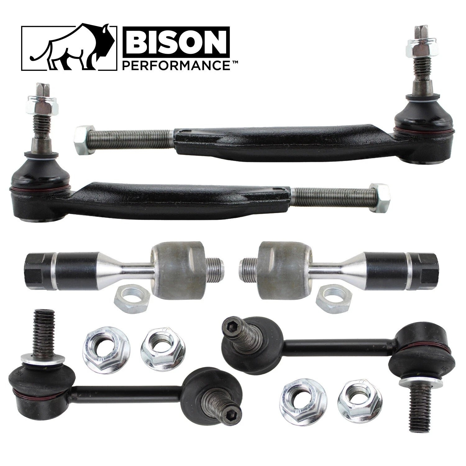 6pc Front Sway Bar Link Tie Rod Kit for Buick Chevy GMC Saab