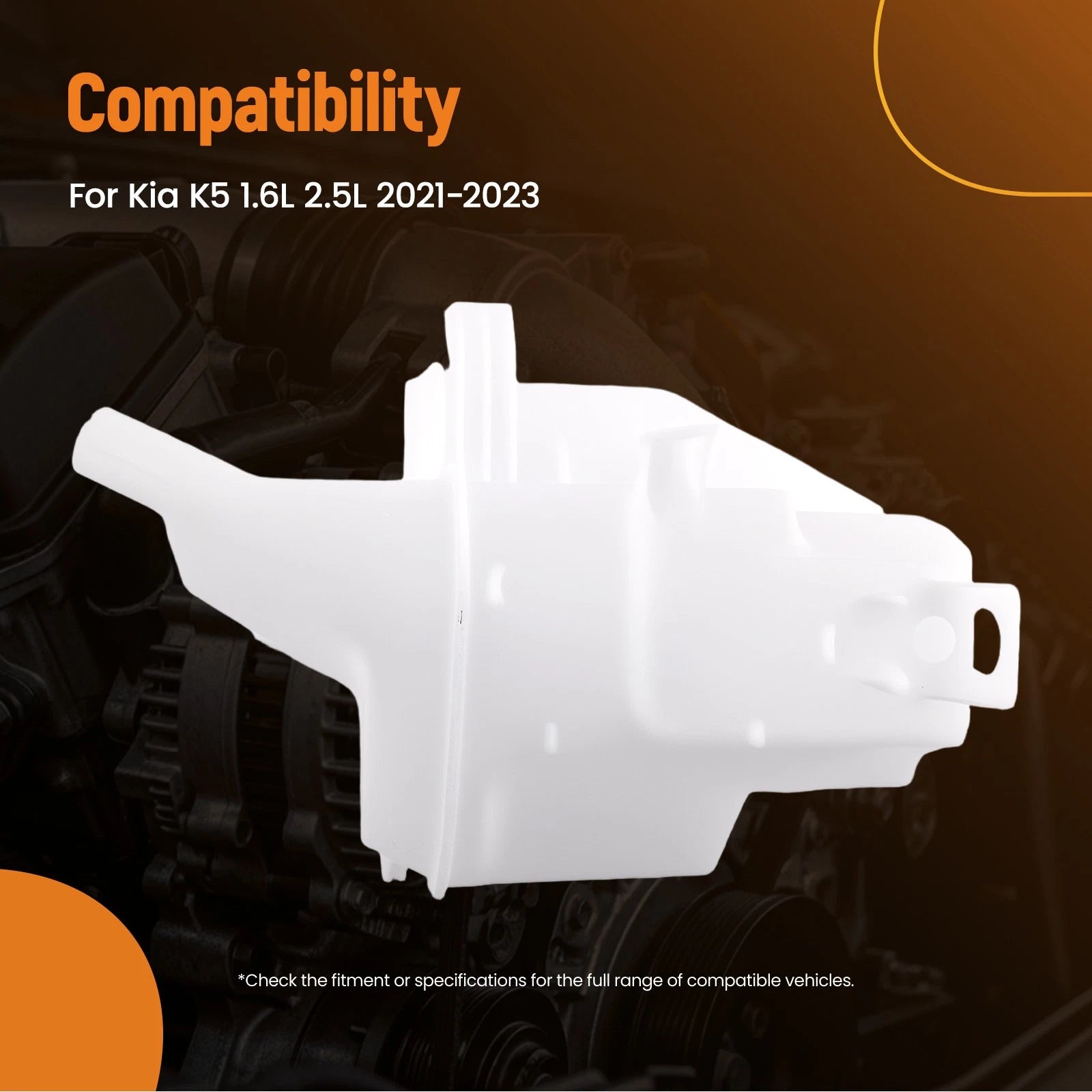 Washer Reservoir Tank for Kia K5 (2021–2023) W/Tube
