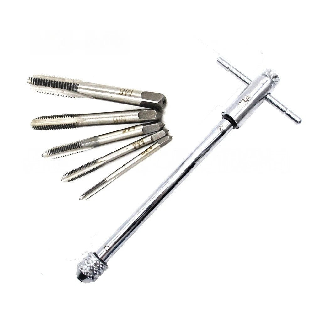 Adjustable T Handle Ratchet Tap Wrench for Furniture Assembly