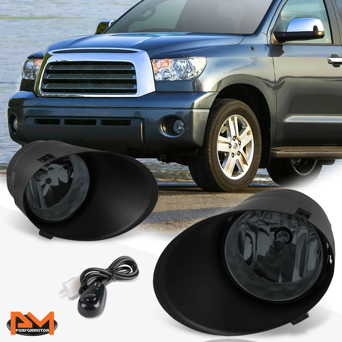 Smoked Lens Fog Lights with Switch for Tundra/Sequoia (2007–2013)
