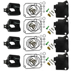 Set of 4 Carburetor Kits for Yamaha/Mariner/Mercury 75hp-100hp (1978–2000) 67F-W0093-00-00