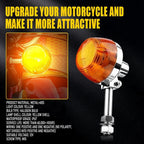 2X Universal Amber Halogen Turn Signal Lights for Motorbike (10mm Holes)