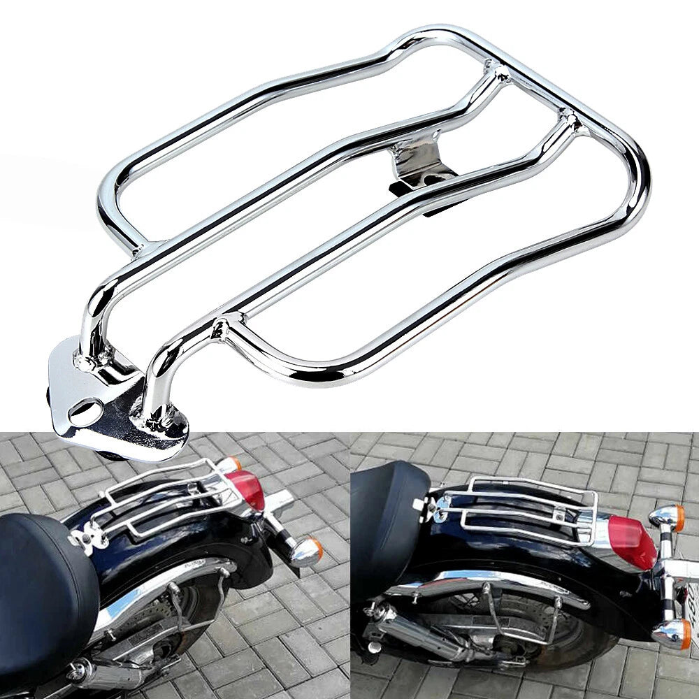 Chrome Solo Seat Rear Fender Luggage Rack for Harley Sportster XL 883 1200 (2004–Present)