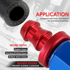 AN6 Straight Swivel Oil/Fuel Line Hose End Push-On Male Fitting