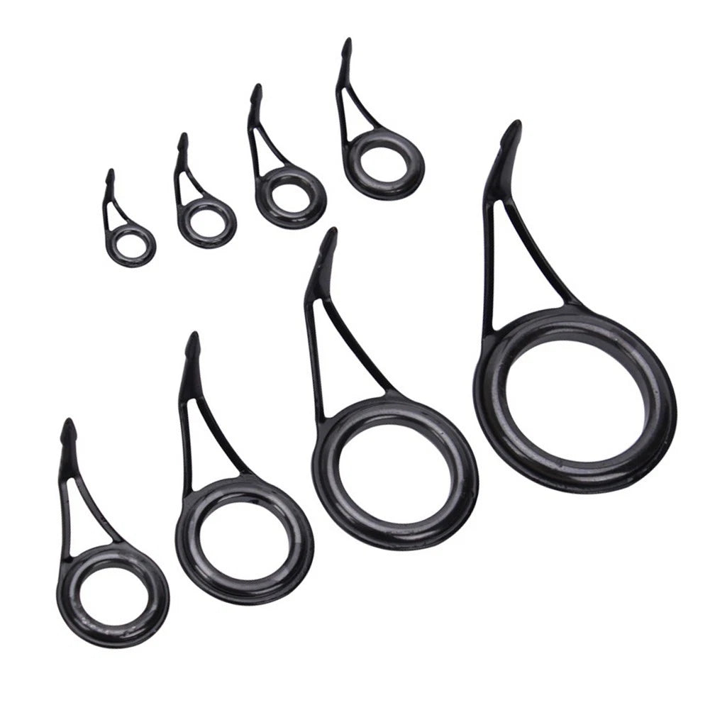 Set of 8 Fishing Rod Repair Kit Line Guides Eyes for