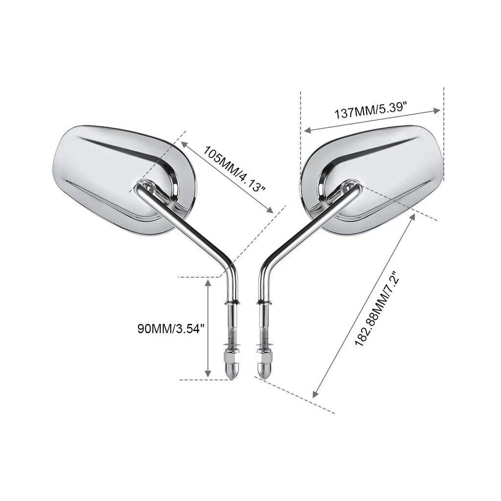 Chrome Rear-View Mirrors for Harley-Davidson Road Glide ST (2023 - 2026)