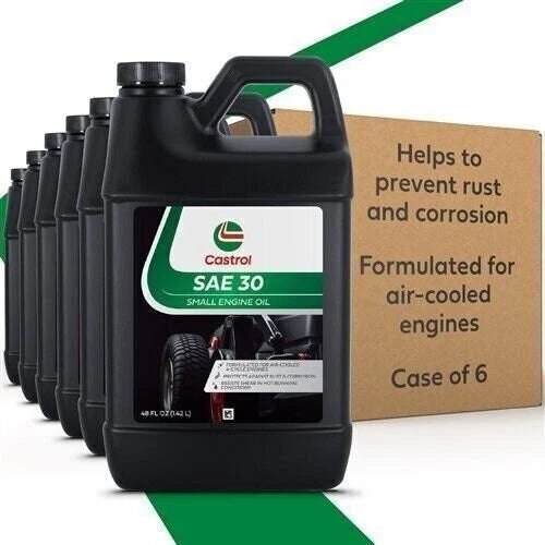 Case of 6 Castrol 215307 SAE 30 Synthetic Oil for 4-Cycle Engines