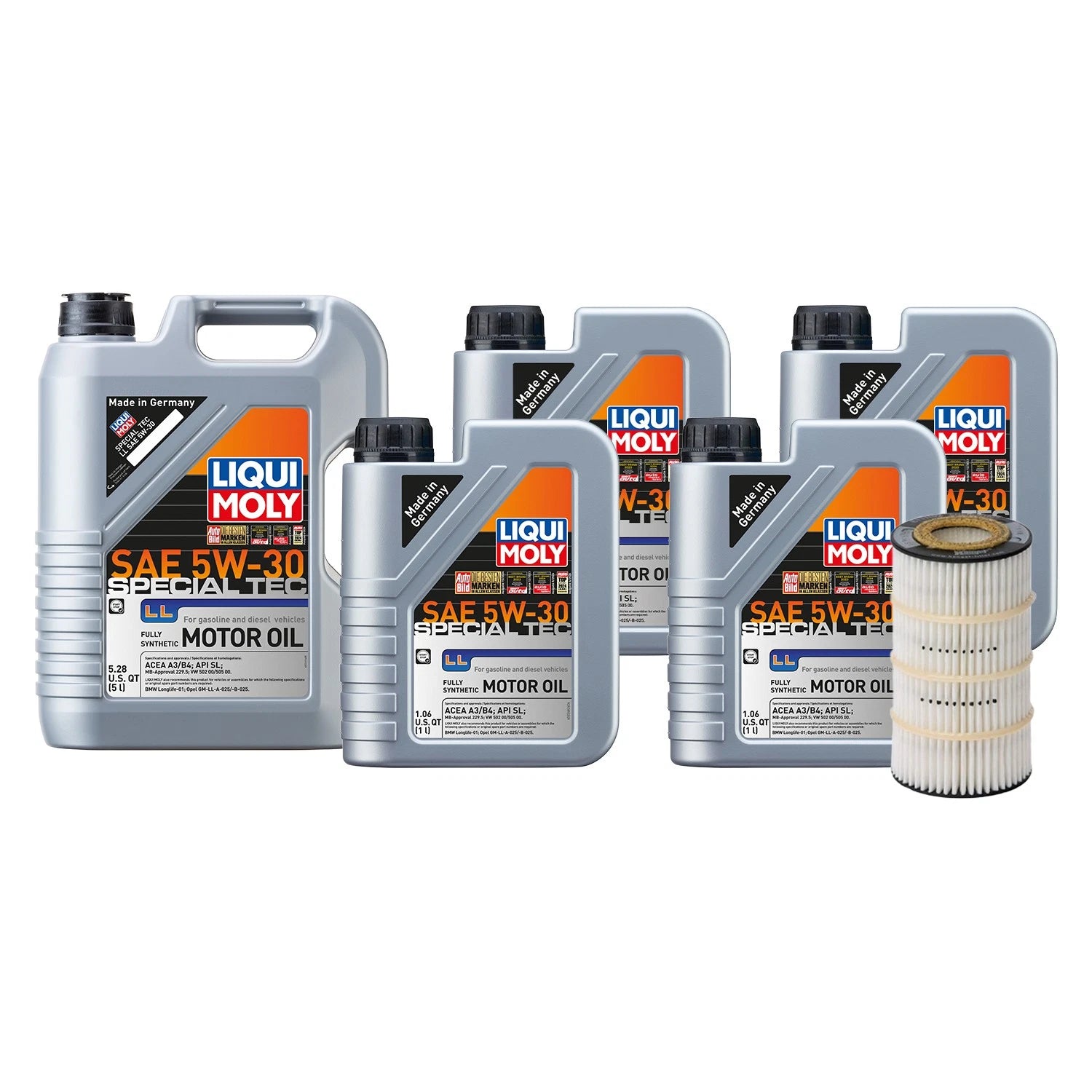 Liqui Moly Special Tec LL 5W-30 Oil Change Kit for Mercedes 2.6/3.2L (1990–1996)