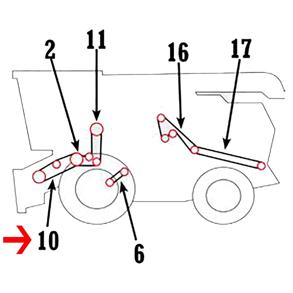H218728 V-Belt for John Deere 9550 9560 9660 (1995–2007)