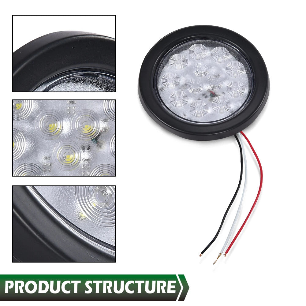 Set of 2 LED Reverse Backup Tail Lights for Trailer Truck