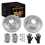 Set of 2 Rear Brake Rotors and Calipers for Chevy Avalanche 1500/Tahoe (2000–2006)
