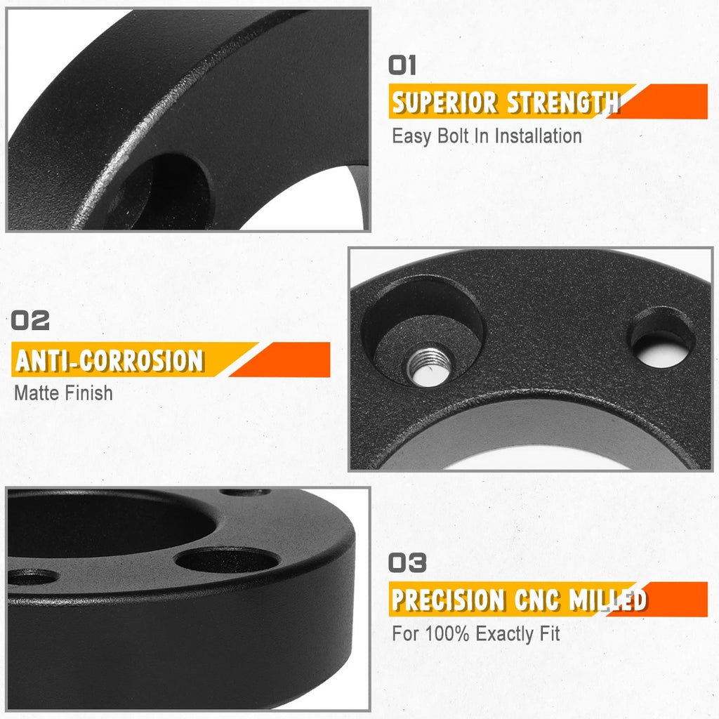 2X Aluminum 2.5" Leveling Front Strut Top Mount Lift Spacers for Ford F-150 (2004–2017)