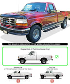 iBoard Running Boards 6" Matte Black for Ford Bronco F150 (1980-1996)