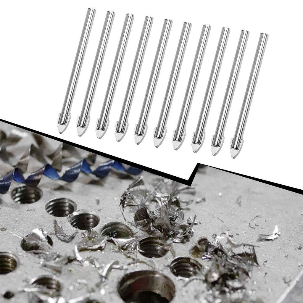 10pcs 6mm Tip Drill Bits for Glass and Ceramic Tiles