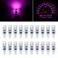 20pcs T5 Pink 3014 LED Bulbs for Speedometer Instrument Gauge Cluster