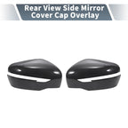 Pair Rearview Mirror Cover Overlay Black Carbon Fiber for Nissan X-Trail Rogue (2014–2022)