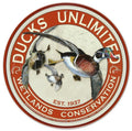 Vintage Mallard Duck Tin Metal Sign for Wetland Conservation (1900)