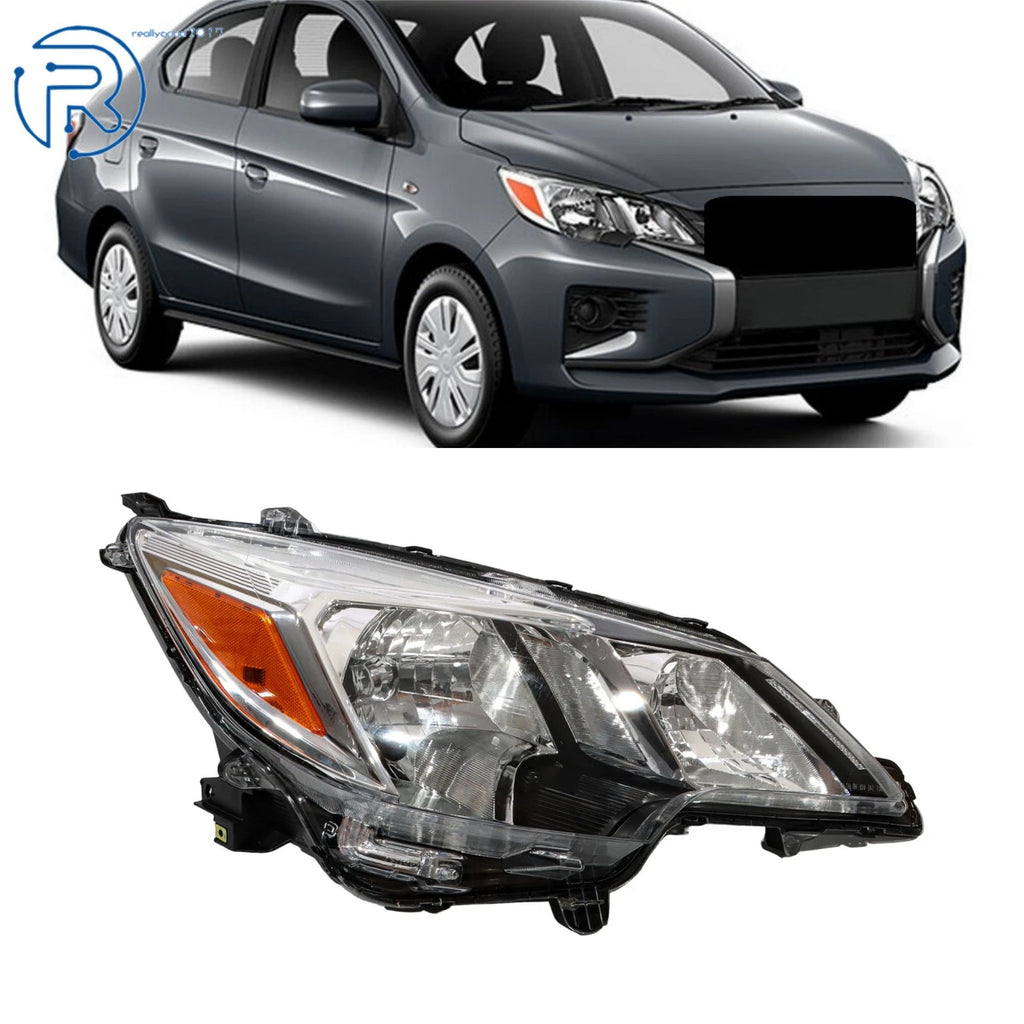 Halogen Headlight Right Chrome Housing for Mitsubishi Mirage/G4 (2021–2024)