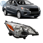 Halogen Headlight Right Chrome Housing for Mitsubishi Mirage/G4 (2021–2024)
