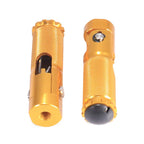 CNC Rear Foot Pegs Set for Universal Motorcycle (Folding, Yellow)