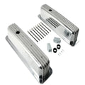 Aluminum Tall Finned Black Valve Covers for SBC 5.0L 5.7L (1987–1997)