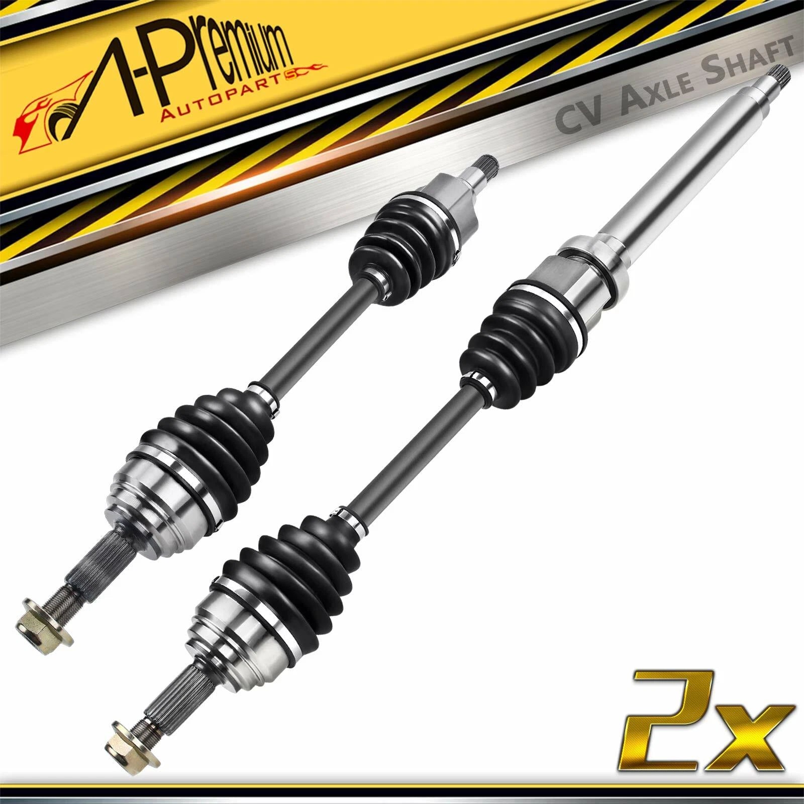 Pair Front CV Axle Assembly for Ford Fiesta (2014–2018)