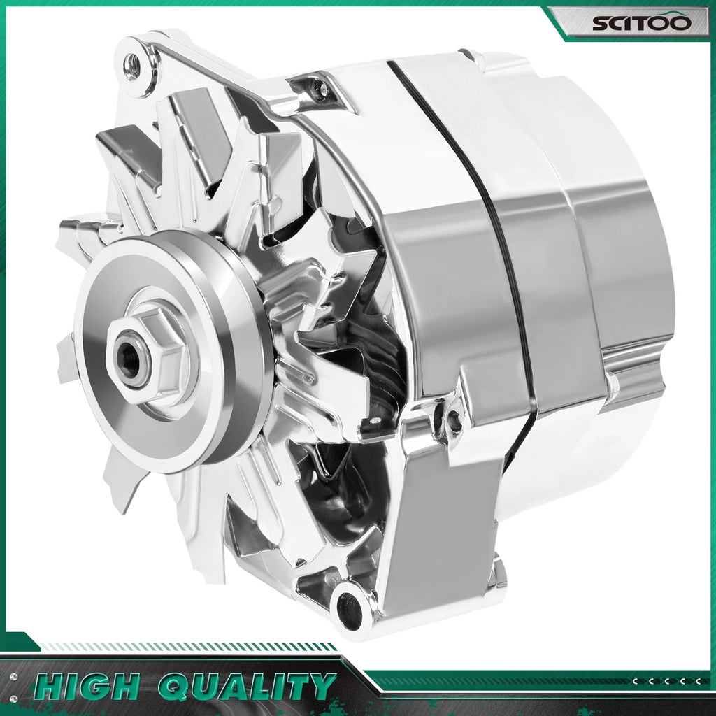 Alternator for Chevy BBC SBC 110Amp Chrome 1 Wire RA00114 (1PC)