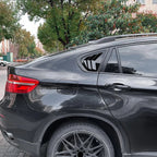 Gloss Black / Rear Side Window Louver Vent Cover Trim for BMW X6 (2008–2014)
