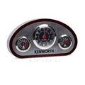 Dashboard Clock with Thermometer for Kenworth Truck (Chrome, Rosewood)