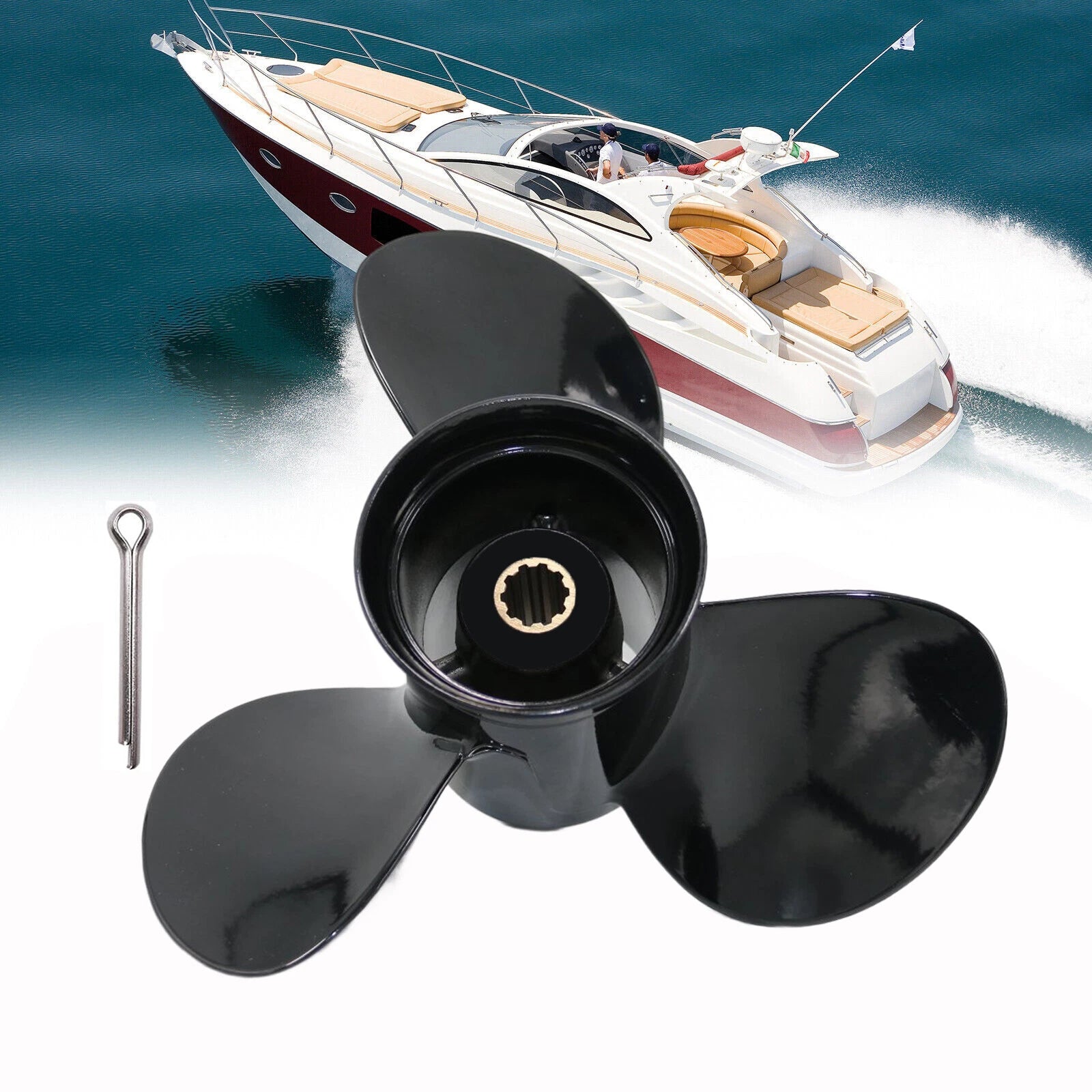 Outboard Propeller 9.75x9.5 for Mercury Tohatsu Nissan 25-30HP (N/A)