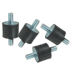 Set of 4 M8 Rubber Shock Absorber Mounts Vibration Isolator Bobbins 25x20mm