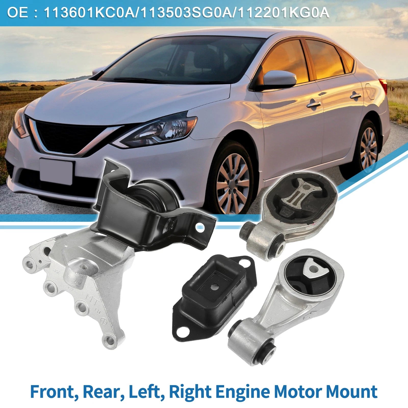 Engine Motor Mount Set for Nissan Juke 1.6L (2011–2017) & Sentra