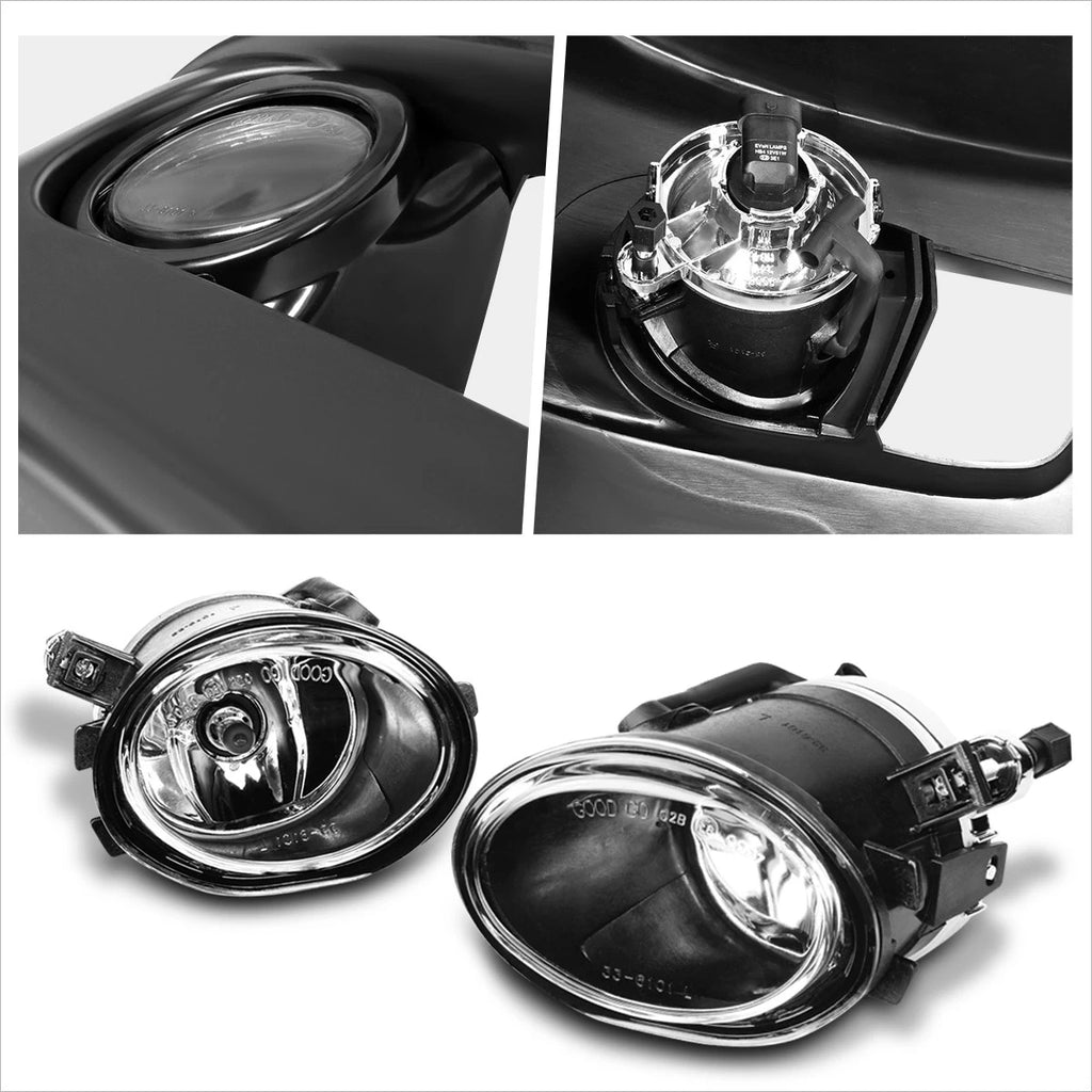 Front Bumper Cover Lower Lip with Grille & Fog Light for BMW E46 3-Series (1999–2006)