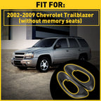 Set of 2 Front Inside Door Handle Trim Bezels for Chevy Trailblazer (2002-2009)