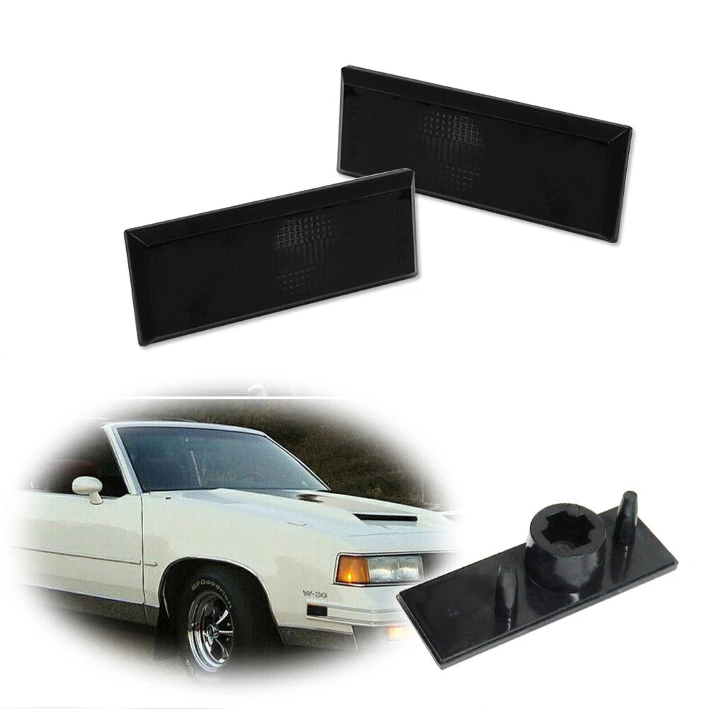 2X Smoke Side Marker Lights for Oldsmobile Cutlass 442 (1981–1988)