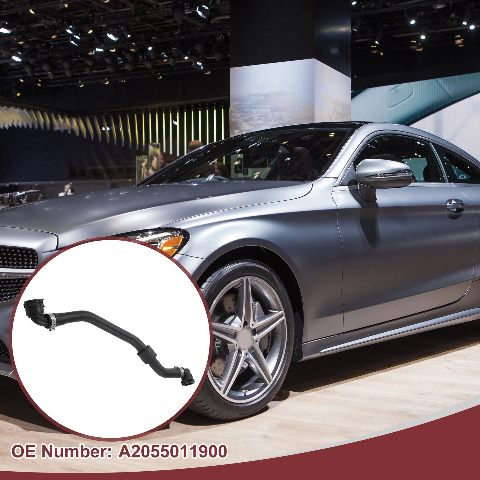 HVAC Heater Hose for Mercedes-Benz C300 (2015–2018) No.A2055011900 Rubber