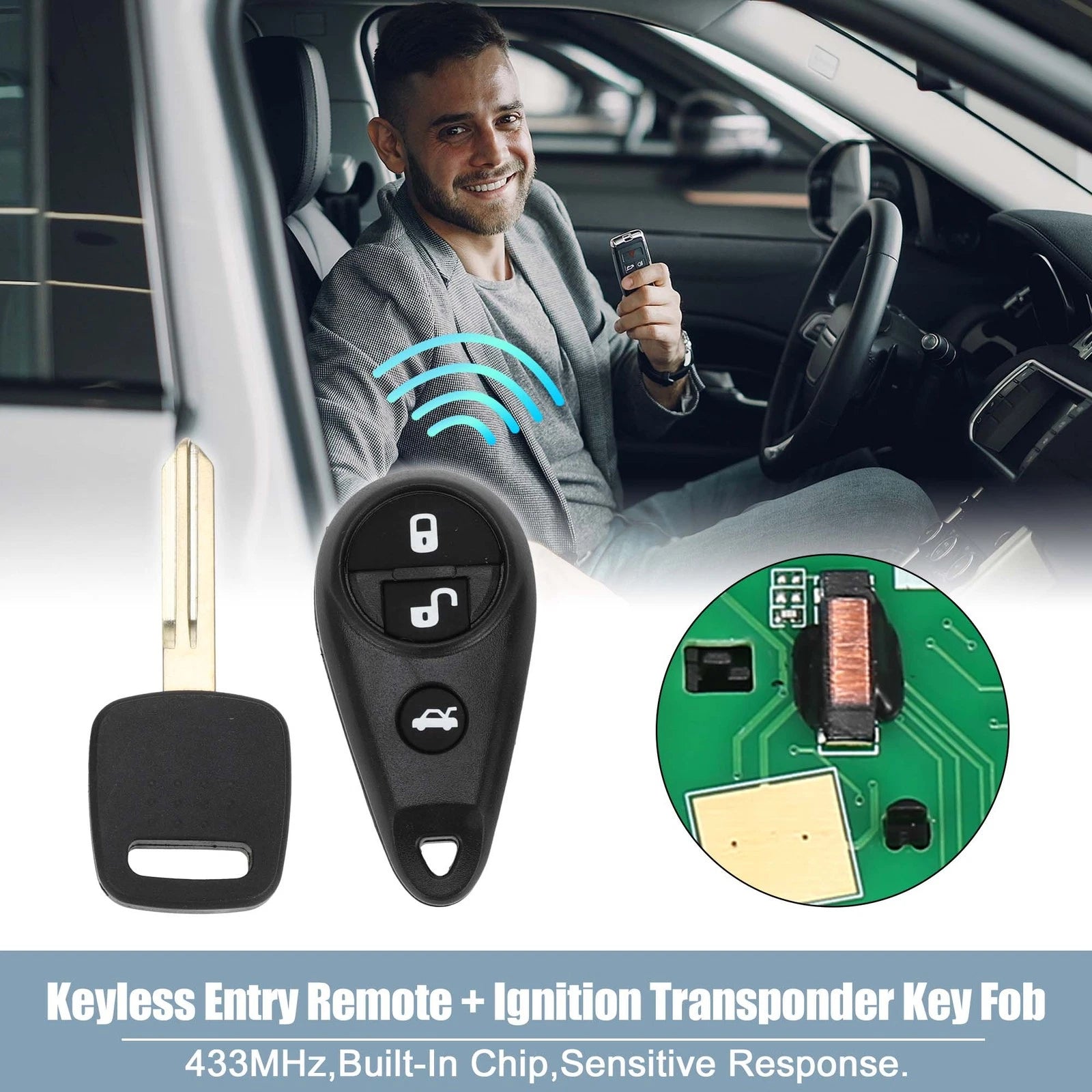 Keyless Entry Remote Ignition Transponder Key Fob for Subaru Outback (2010–2023)