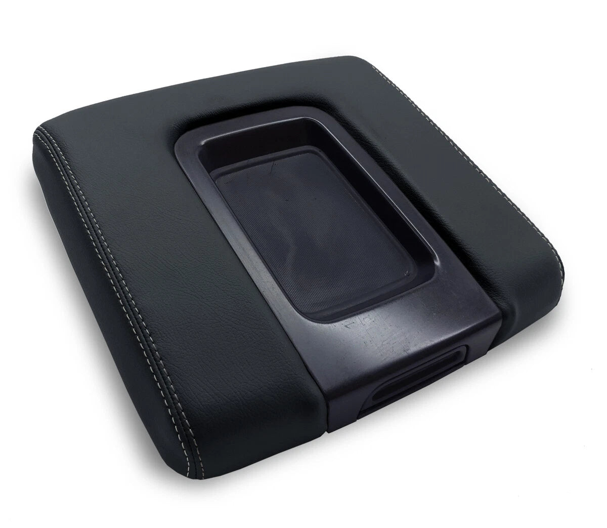Center Bench Armrest for Chevrolet Silverado (2014–2020) Gray Stitch PVC Leather