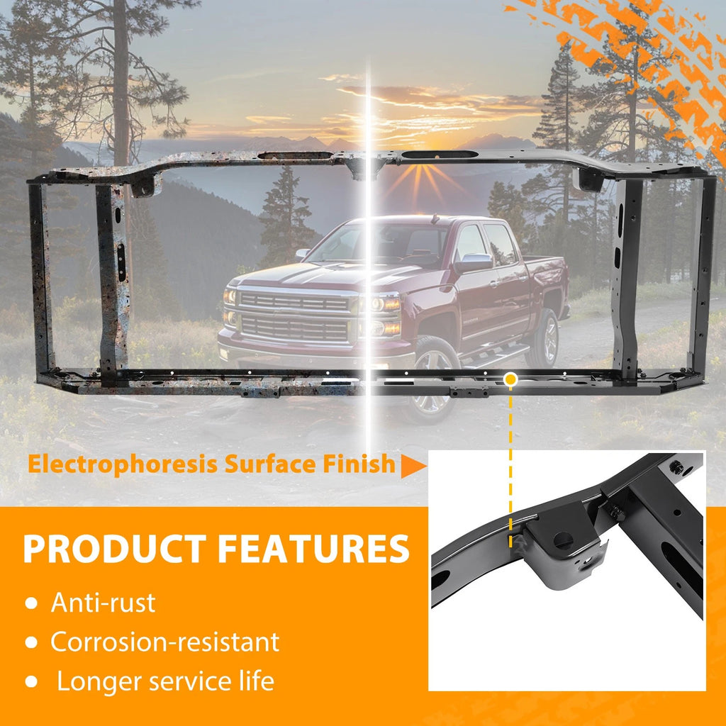 Front Radiator Support Core for Chevy Silverado 1500 LD (2014–2019)