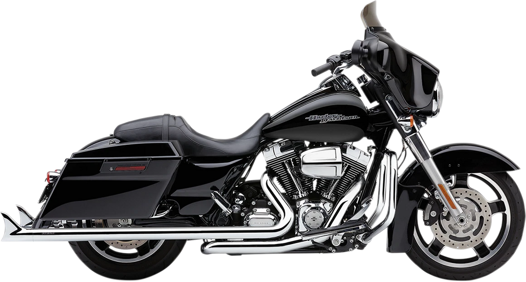 Cobra Dual Speedster Chrome Fishtail Exhaust for Harley Touring (2010–2016)