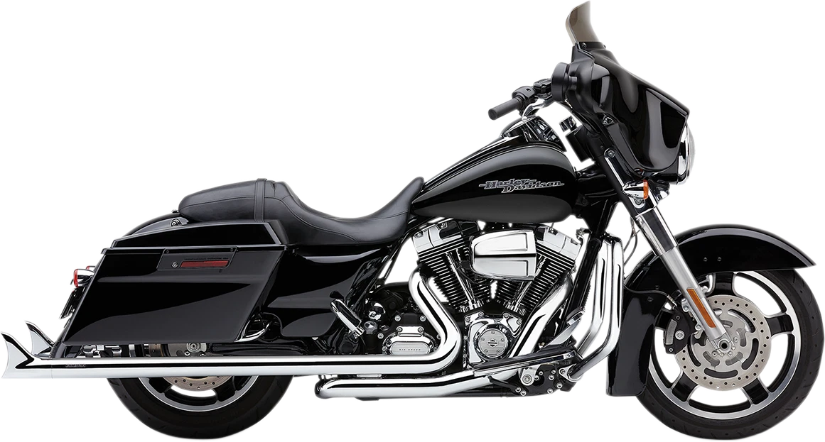 Cobra Dual Speedster Chrome Fishtail Exhaust for Harley Touring (2010–2016)