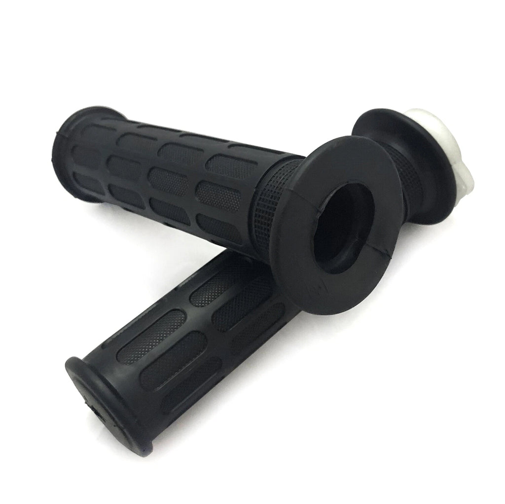 Set of 2 Rubber Handlebar Grips for Motorcycle Cafe Racer