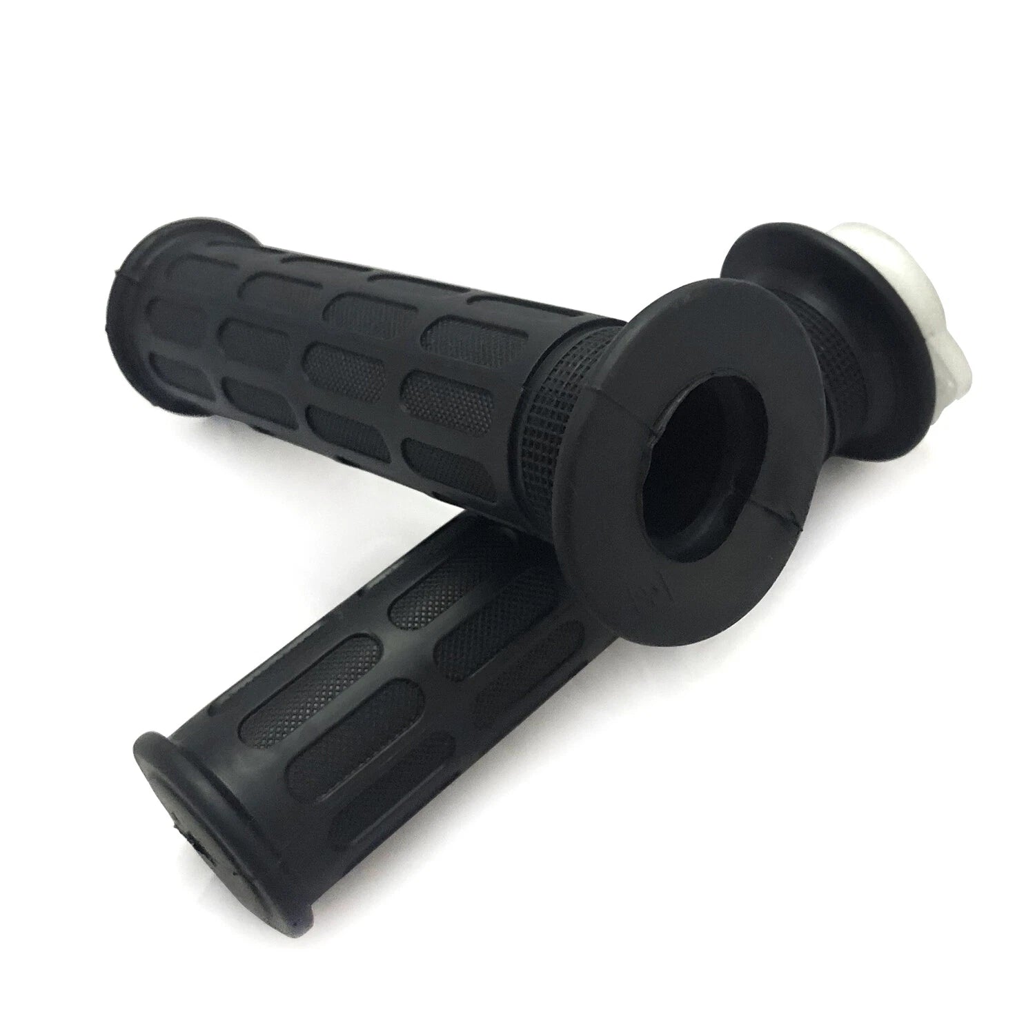 Set of 2 Rubber Handlebar Grips for Motorcycle Cafe Racer