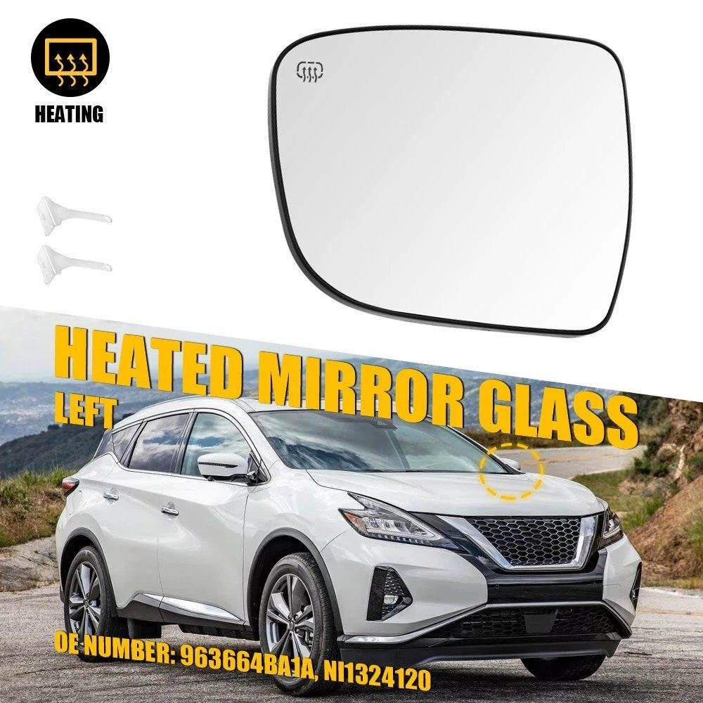 Heated Mirror Glass for Nissan Rogue Murano Pathfinder (2008–2022)