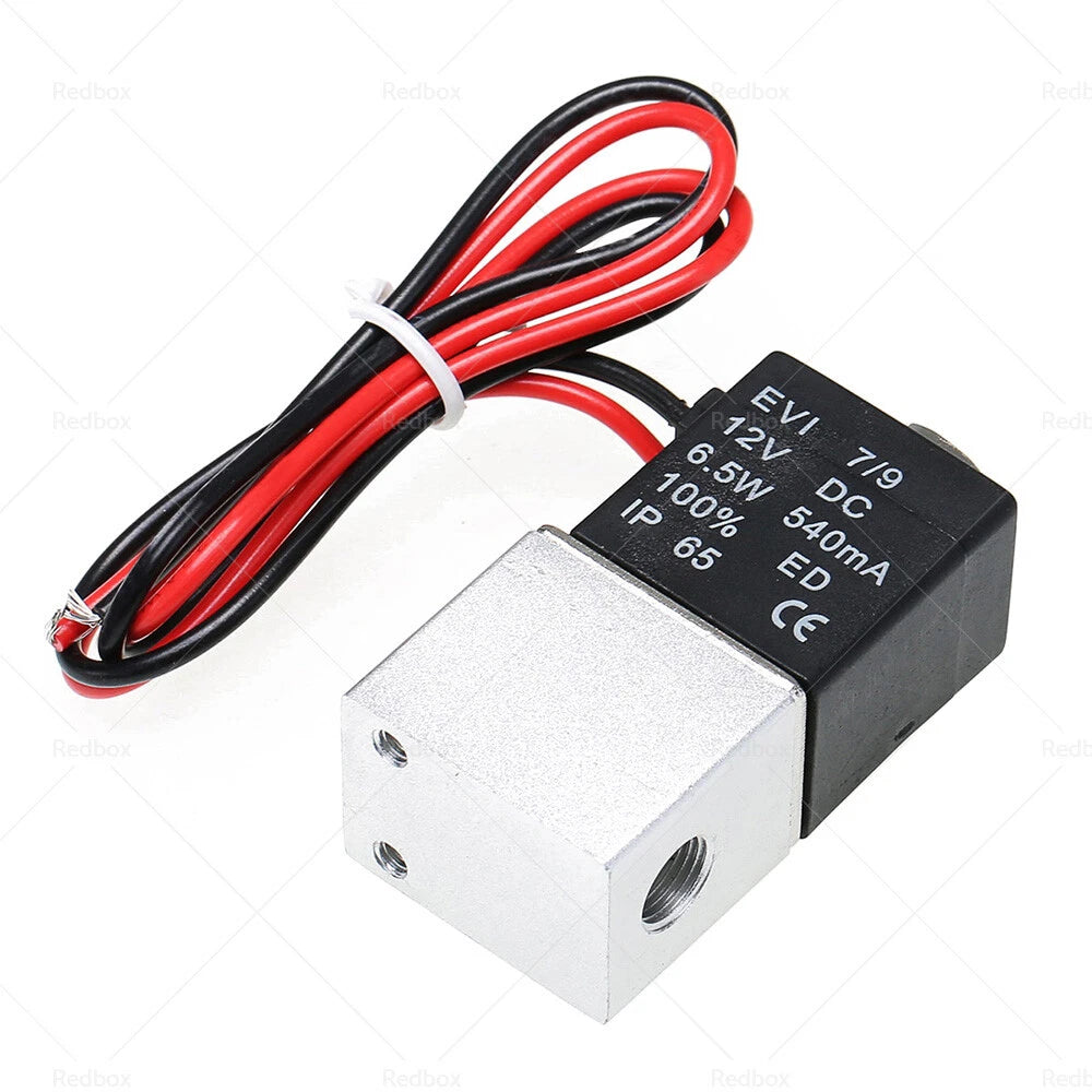 2X 12V 1/4" DC Electric Solenoid Air Valve Normally Closed for