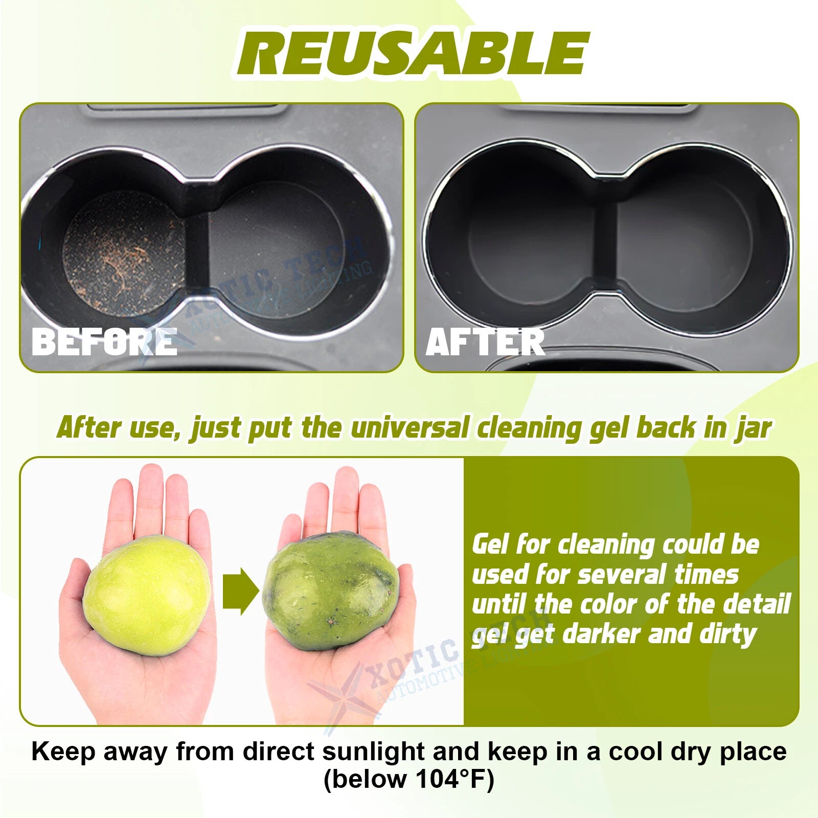 Universal Cleaning Gel for PC Keyboard Car, Dusting (-)
