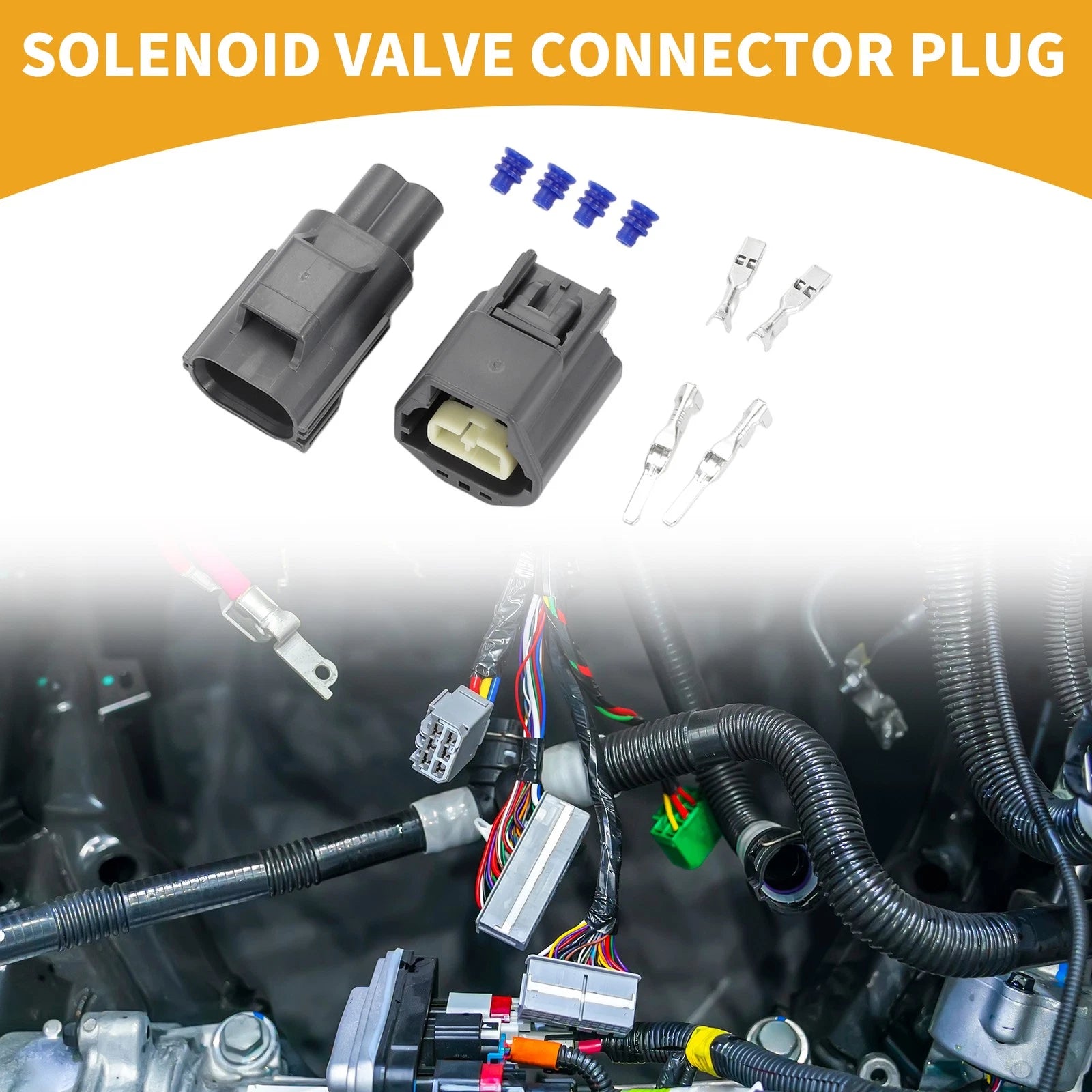 2 Pin Solenoid Valve Connector Plug for Toyota 