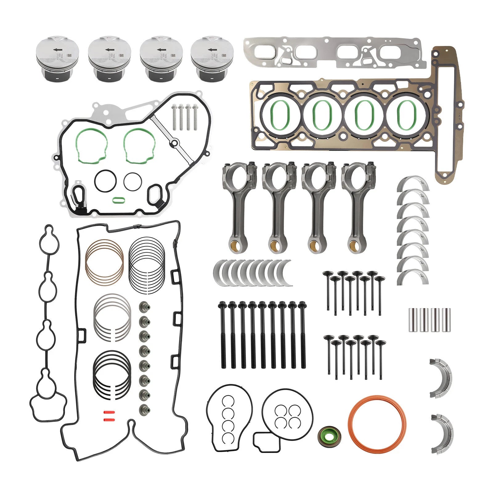 Engine Rebuild Overhaul Connecting Rods Piston Kit for Chevrolet Equinox (2010–2017)