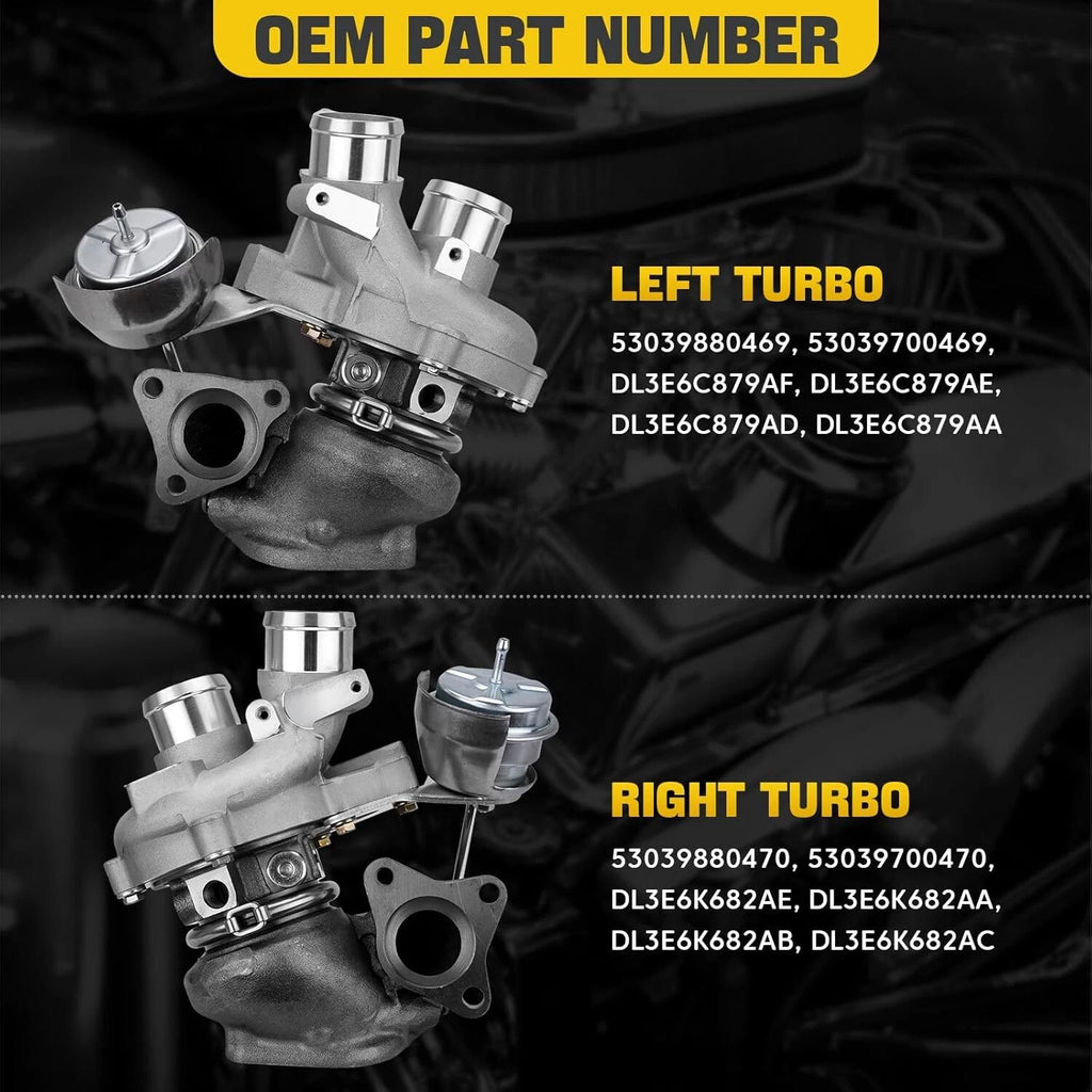Left + Right Turbo Turbocharger for Ford F150 V6 3.5L Ecoboost (2013–2016)