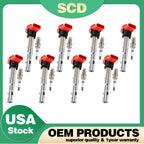 8X Ignition Coils & 8X Spark Plugs for VW Touareg, Audi A4, Q5, S5, R8 (2004–2021)